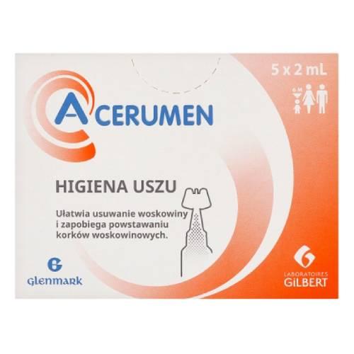 Miniaturka artykułu - A-CERUMEN preparat do higieny uszu 5x2ml glenmark