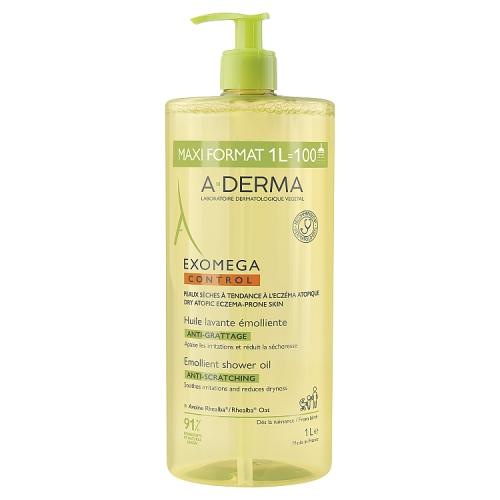 Miniaturka artykułu - A-Derma Exomega Control Olejek emolient pod prysznic, 1000 ml