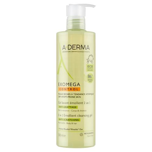 Miniaturka artykułu - A-DERMA Exomega Control  Żel emolient do mycia 2w1, 500ml
