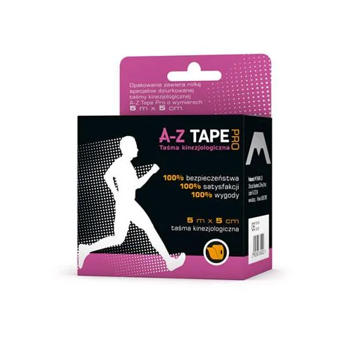 Miniaturka artykułu - A-Z Tape Pro Taśma Kinezjologiczna 5m x 5cm niebieska, 1szt. KR&Oacute;TKA DATA 31.10.2026