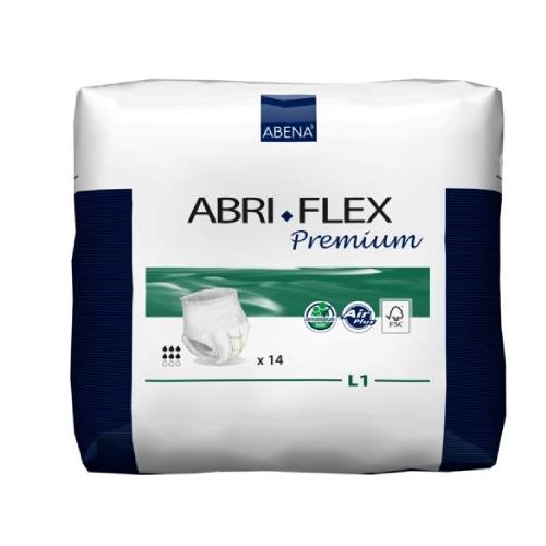 Miniaturka artykułu - ABENA ABRI-FLEX PREMIUM L1 Majtki chłonne, 14 szt.	