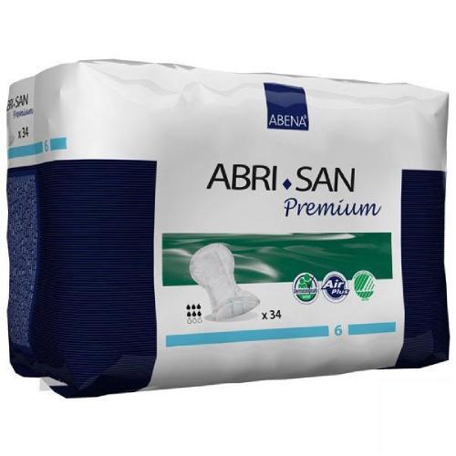 Miniaturka artykułu - ABENA ABRI-SAN PREMIUM 6 Pieluchy anatomiczne, 34szt.