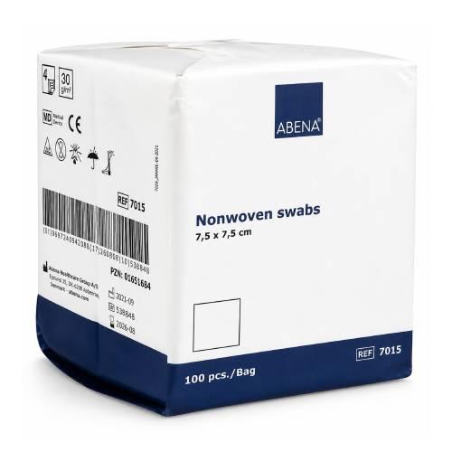 Miniaturka artykułu - Abena Kompresy wł&oacute;kninowe niejałowe 7,5x7,5cm, 100 szt.
