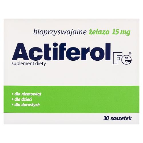 Miniaturka artykułu - Actiferol Fe Bioprzyswajalne żelazo 15 mg, 30 sasz.