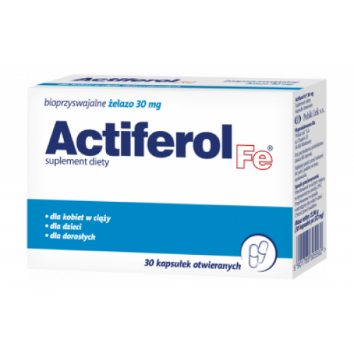 Miniaturka artykułu - ActiFerol Fe 30 mg kapsułki - 30 kaps. USZKODZONE OPAKOWANIE