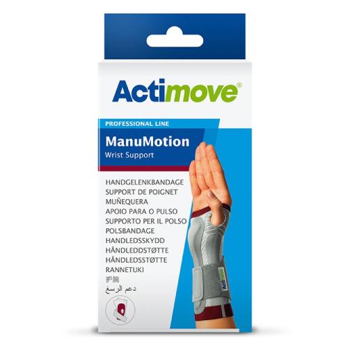 Miniaturka artykułu - Actimove Professional Line ManuMotion Orteza stabilizująca nadgarstek biała prawa XS