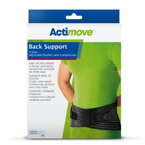 Miniaturka artykułu - Actimove Sports Edition Back Support Orteza lędźwiowo-krzyżowa czarna XXL
