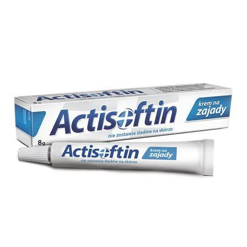 Miniaturka artykułu - ACTISOFTIN Krem na zajady, 8g KR&Oacute;TKA DATA 31.10.2026