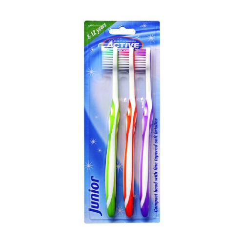 Miniaturka artykułu - Beauty Formulas Active Oral Care Junior Szczoteczki do zębów dla dzieci 8-12 lat, 3 szt. - MIX