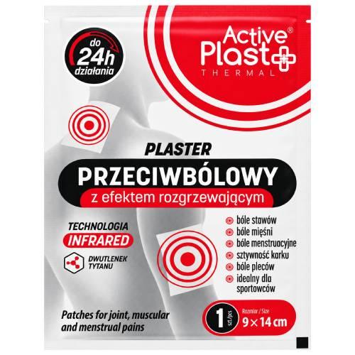 Miniaturka artykułu - ActivePlast Plaster przeciwb&oacute;lowy z efektem rozgrzewającym 14x9 cm, 1 szt.