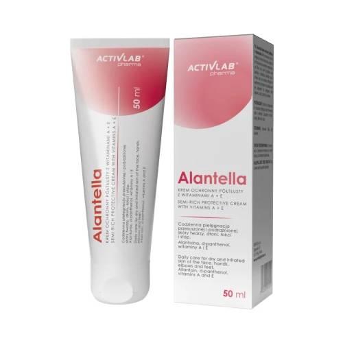 Miniaturka artykułu - Activlab Alantella Krem ochronny półtłusty z witaminami A + E, 50 ml