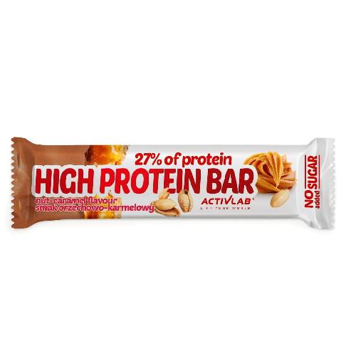 Miniaturka artykułu - ACTIVLAB Baton Proteinowy High Protein Bar orzechowo-karmelowy, 49g 
