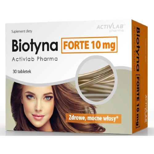 Miniaturka artykułu -  ACTIVLAB Biotyna Forte 10mg, 30 tabletek USZKODZONE TEKTUROWE OPAKOWANIE