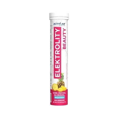 Miniaturka artykułu - Activlab Elektrolity Beauty tabletki musujące o smaku ananasowym, 20 szt.