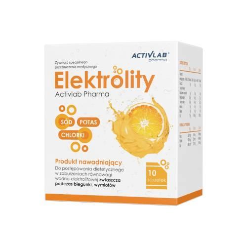 Miniaturka artykułu - ACTIVLAB Elektrolity smak pomarańczowy, 10 saszetek USZKODZONE OPAKOWANIE