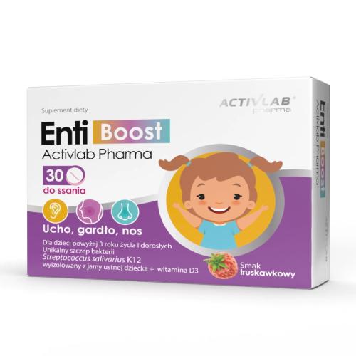 Miniaturka artykułu - ACTIVLAB Entiboost smak truskawkowy, 30 tabletek