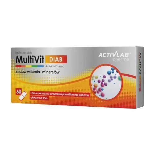 Miniaturka artykułu - ACTIVLAB MultiVit Diab, 60 kaps. KR&Oacute;TKA DATA 03.10.2026