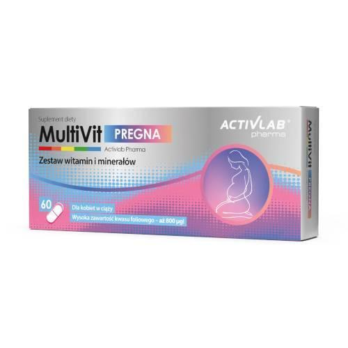 Miniaturka artykułu - ACTIVLAB MultiVit Pregna, 60 kapsułek KR&Oacute;TKA DATA 15.10.2026