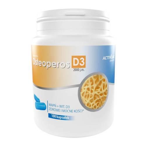 Miniaturka artykułu - ACTIVLAB Osteoperos D3 2000iu, 100 kapsułek