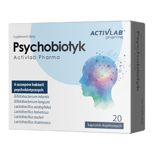 Miniaturka artykułu - Activlab Pharma Psychobiotyk, 20 kaps. dojelitowych