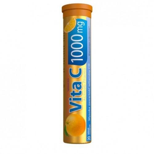 Miniaturka artykułu -  ACTIVLAB Vita C 1000mg o smaku pomarańczy, 20 tabletek musujących