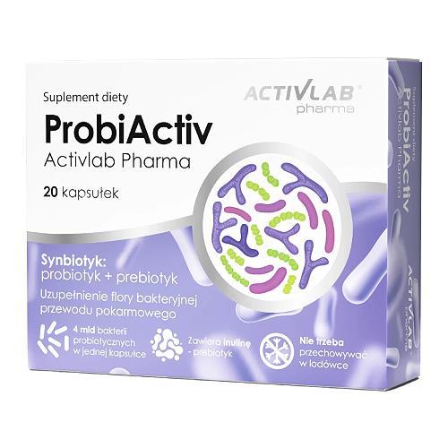 Miniaturka artykułu - ACTIVLAB ProbiActiv Probiotyk, 20 kaps. USZKODZONE TEKTUROWE OPAK.