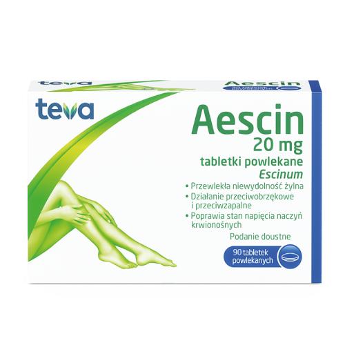 Miniaturka artykułu - AESCIN 20 mg, 90 tabletek