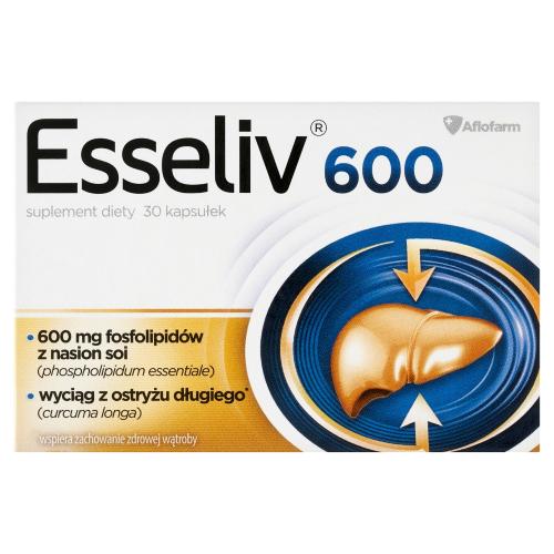 Miniaturka artykułu - AFLOFARM Esseliv 600, 30 kaps.