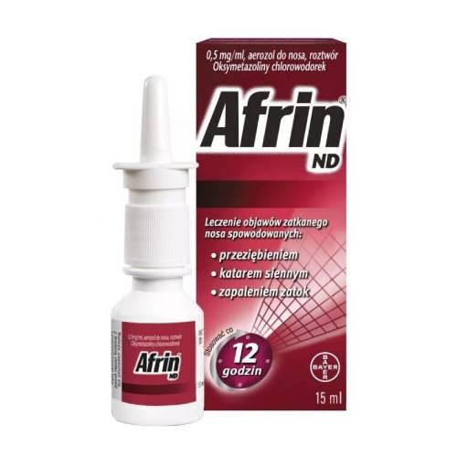 Miniaturka artykułu - Afrin ND aerozol do nosa 0,5mg/ml, 15 ml