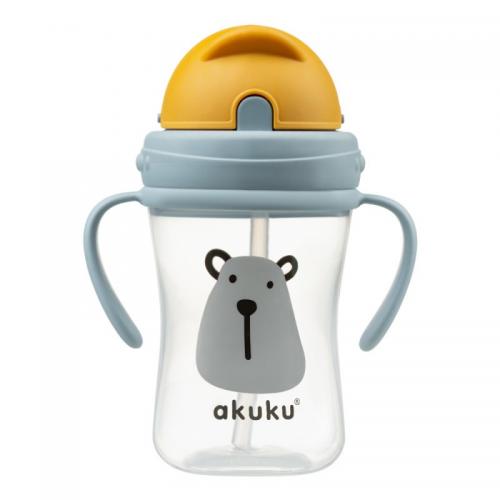 Miniaturka artykułu - AKUKU Bidon z chowaną słomką MIŚ 9m+, 300ml