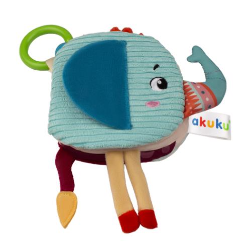 Miniaturka artykułu - AKUKU Książeczka sensoryczna Słonik