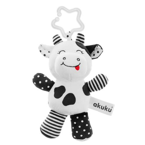 Miniaturka artykułu - AKUKU Pluszowa zawieszka krowa czarno-biała A0471