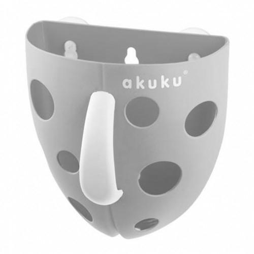 Miniaturka artykułu - AKUKU Pojemnik na zabawki kąpielowe A0346 szary