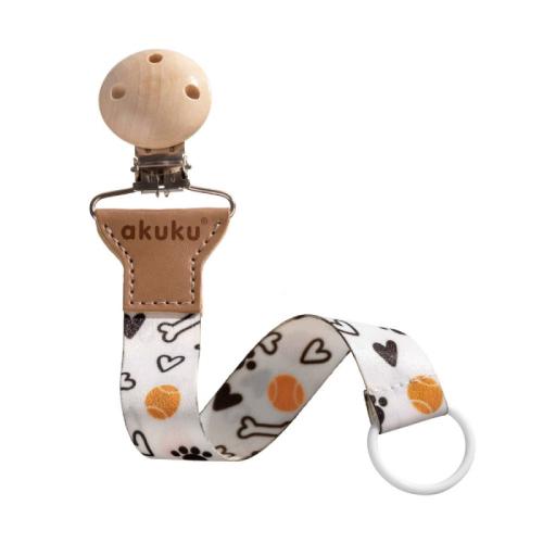 Miniaturka artykułu -  AKUKU Tasiemka do smoczka Kość A0581