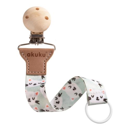 Miniaturka artykułu - AKUKU Tasiemka do smoczka Kotki A0582
