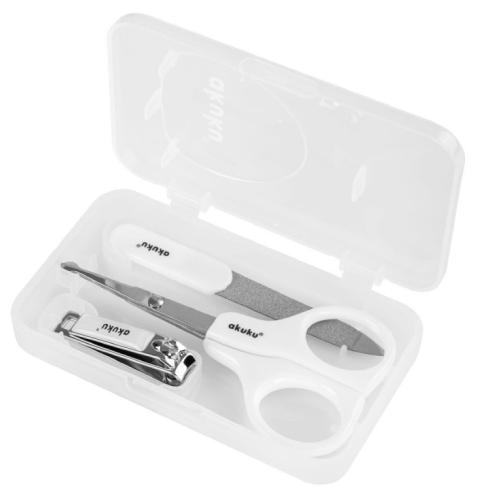 Miniaturka artykułu - AKUKU Zestaw kosmetyczny do manicure biały A0040
