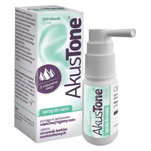Miniaturka artykułu - Akustone spray do uszu 15 ml USZKODZONE OPAKOWANIE