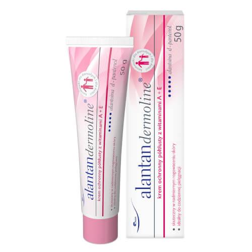 Miniaturka artykułu - Alantandermoline Krem ochronny p&oacute;łtłusty z witaminami A+E, 50g