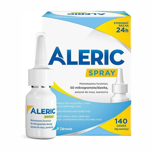 Miniaturka artykułu - Aleric Spray, 140 dawek (18g) KR&Oacute;TKA DATA  30.06.2026