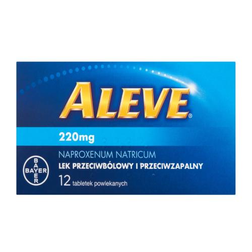 Miniaturka artykułu - Aleve tabletki powlekane 0,22 g - 12 tabletek