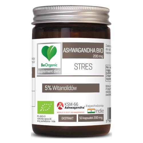 Miniaturka artykułu - ALINESS Ashwagandha KSM-66 5% BIO 200mg, 50 kaps.