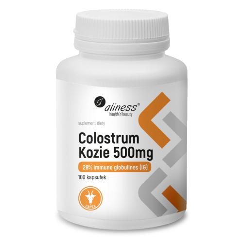 Miniaturka artykułu - Aliness COLOSTRUM KOZIE 100 kapsułek - 500 mg