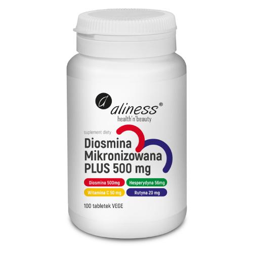 Miniaturka artykułu - ALINESS Diosmina Mikronizowana Plus 500mg 100ta
