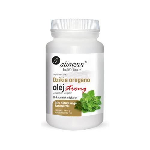 Miniaturka artykułu - ALINESS Dzikie oregano olej 100% - 90 kapsułek