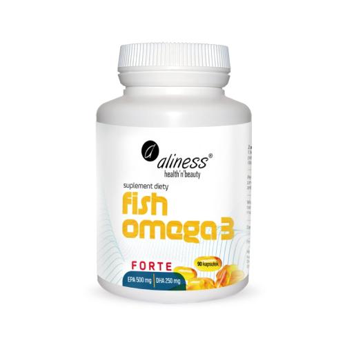 Miniaturka artykułu - ALINESS Fish Omega 3 FORTE 500/250mg, 90 kapsułek