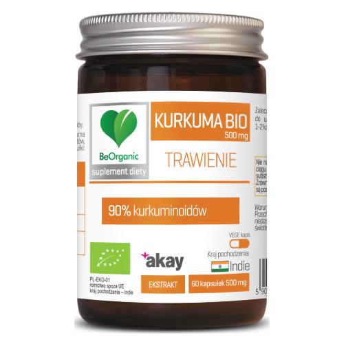 Miniaturka artykułu - ALINESS Kurkuma Bio 500mg, 50 kaps. 