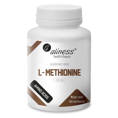 Miniaturka artykułu - ALINESS L-Methionine 500mg, 100 kapsułek