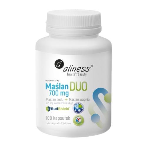 Miniaturka artykułu - Aliness Maślan Duo 700 mg, 100 kaps.
