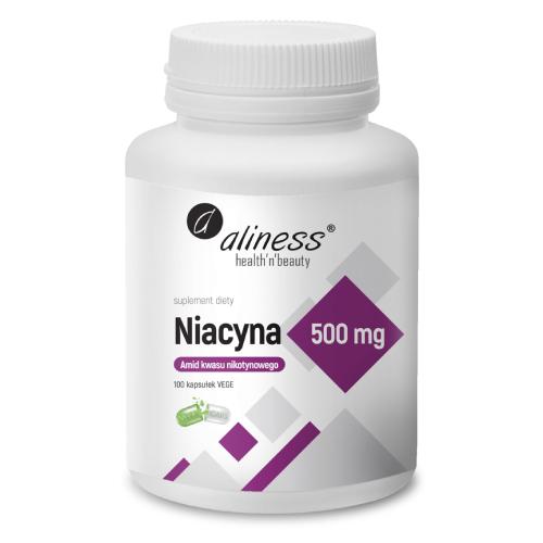 Miniaturka artykułu - Aliness NIACYNA 100 kapsułek - 500 mg