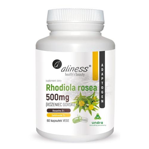 Miniaturka artykułu - ALINESS Rhodiola rosea Różeniec górski 500mg, 60 kapsułek